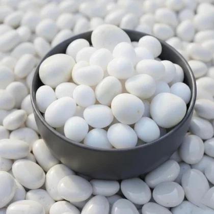 White Decorative Polished Pebble